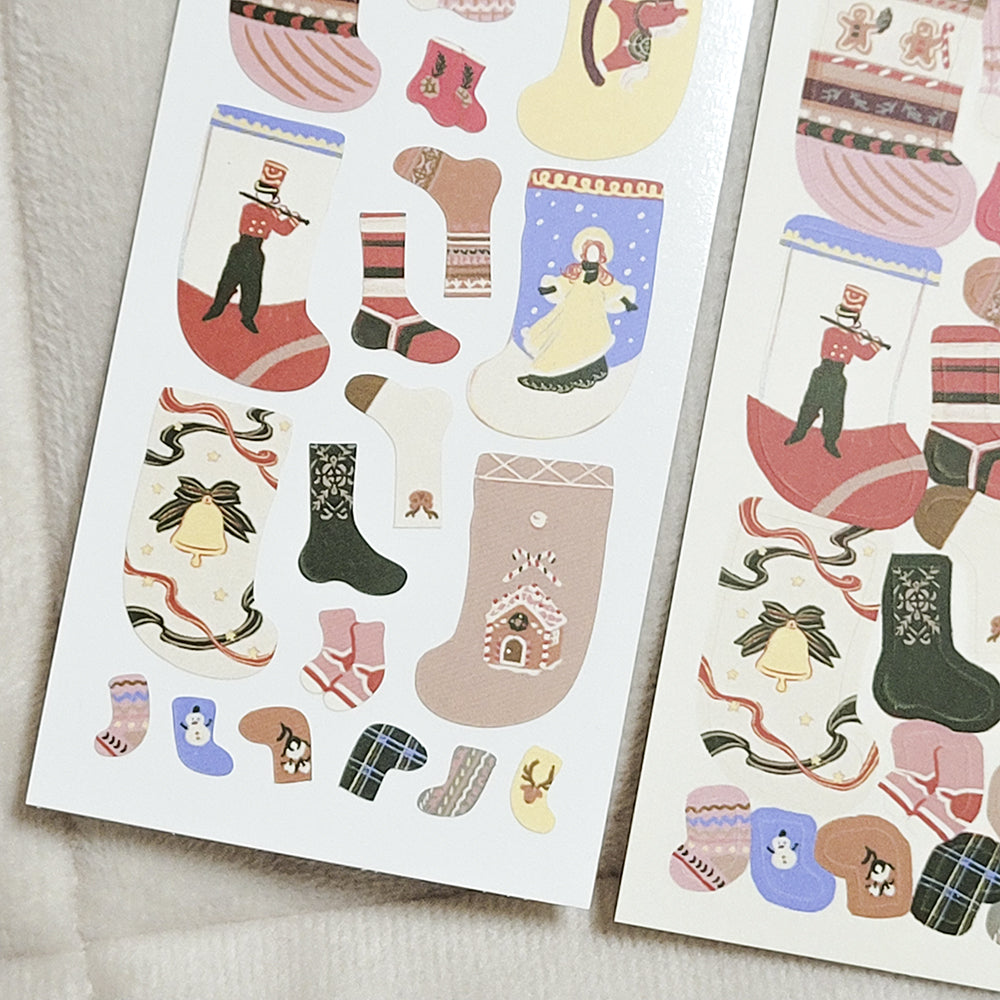 [SO21] Somsomsoso Present Socks Sticker Sheet