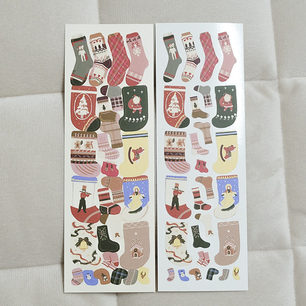 [SO21] Somsomsoso Present Socks Sticker Sheet