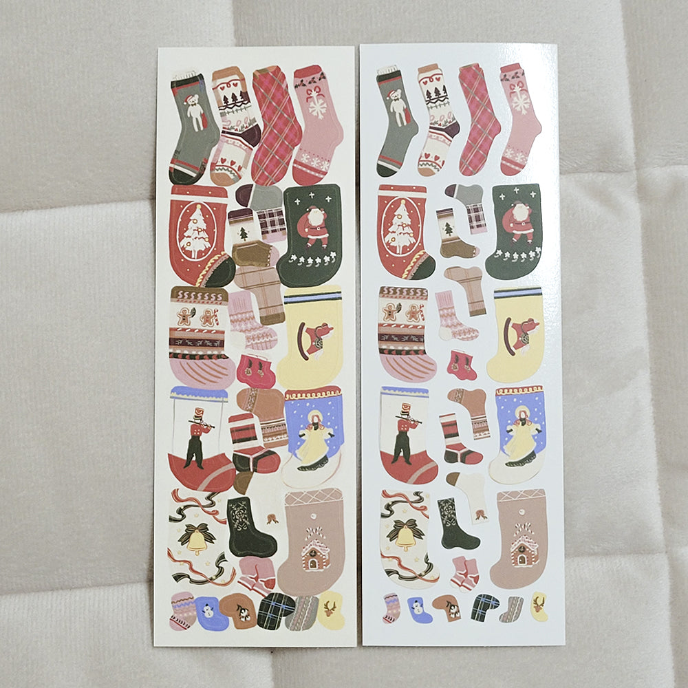 [SO21] Somsomsoso Present Socks Sticker Sheet