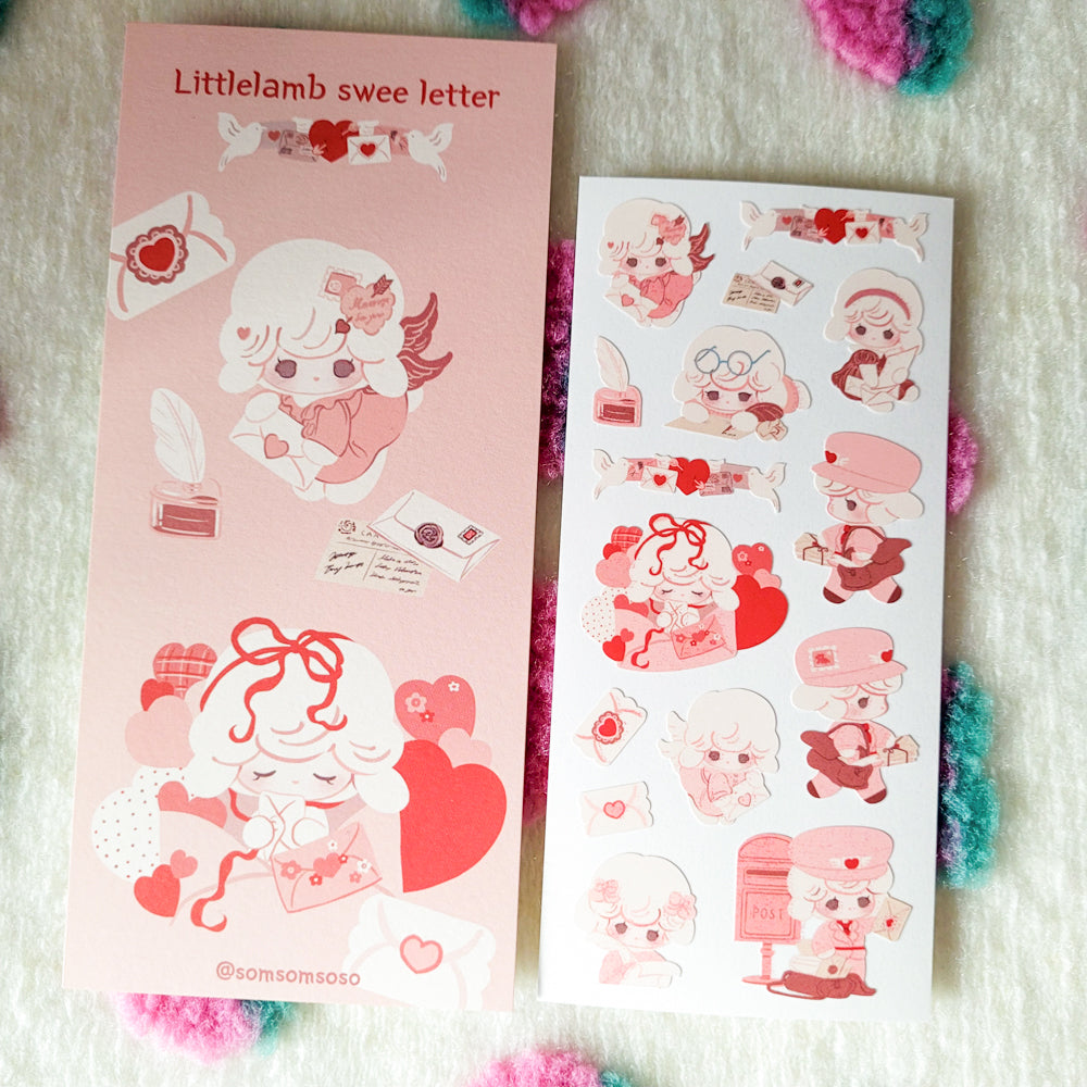 [SO25] Somsomsoso Little Lamb's Sweet Letter Sticker Sheet