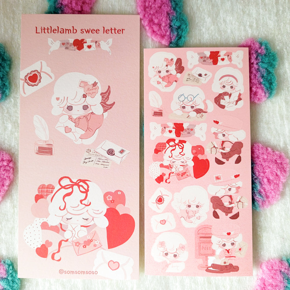 [SO25] Somsomsoso Little Lamb's Sweet Letter Sticker Sheet