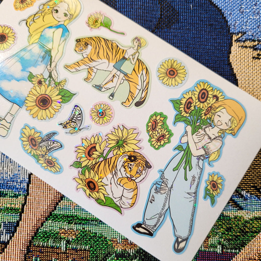 [SO24] Somsomsoso Sunflower Walk Sticker Sheet