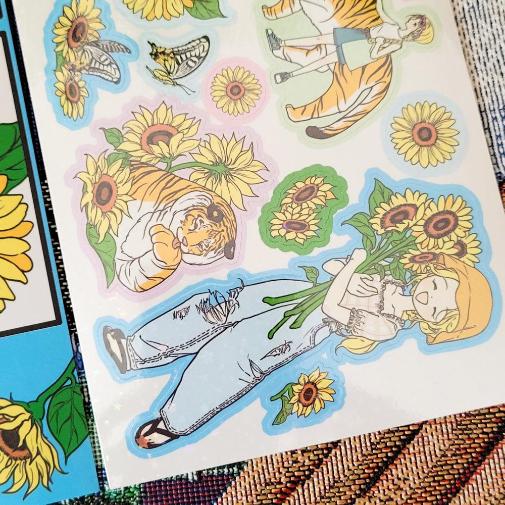 [SO24] Somsomsoso Sunflower Walk Sticker Sheet