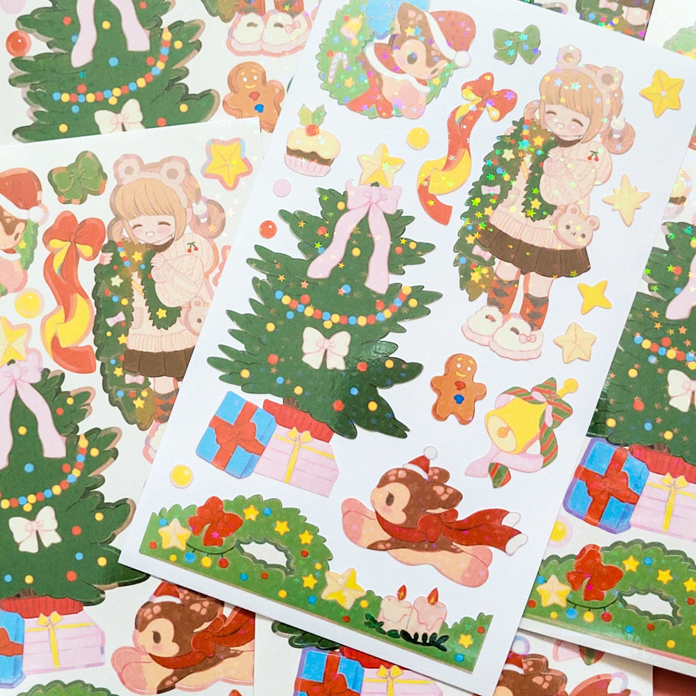 [SO19] Somsomsoso Merry Christmas Deer Sticker Sheet