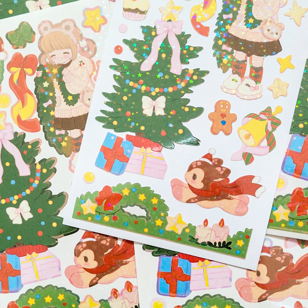 [SO19] Somsomsoso Merry Christmas Deer Sticker Sheet