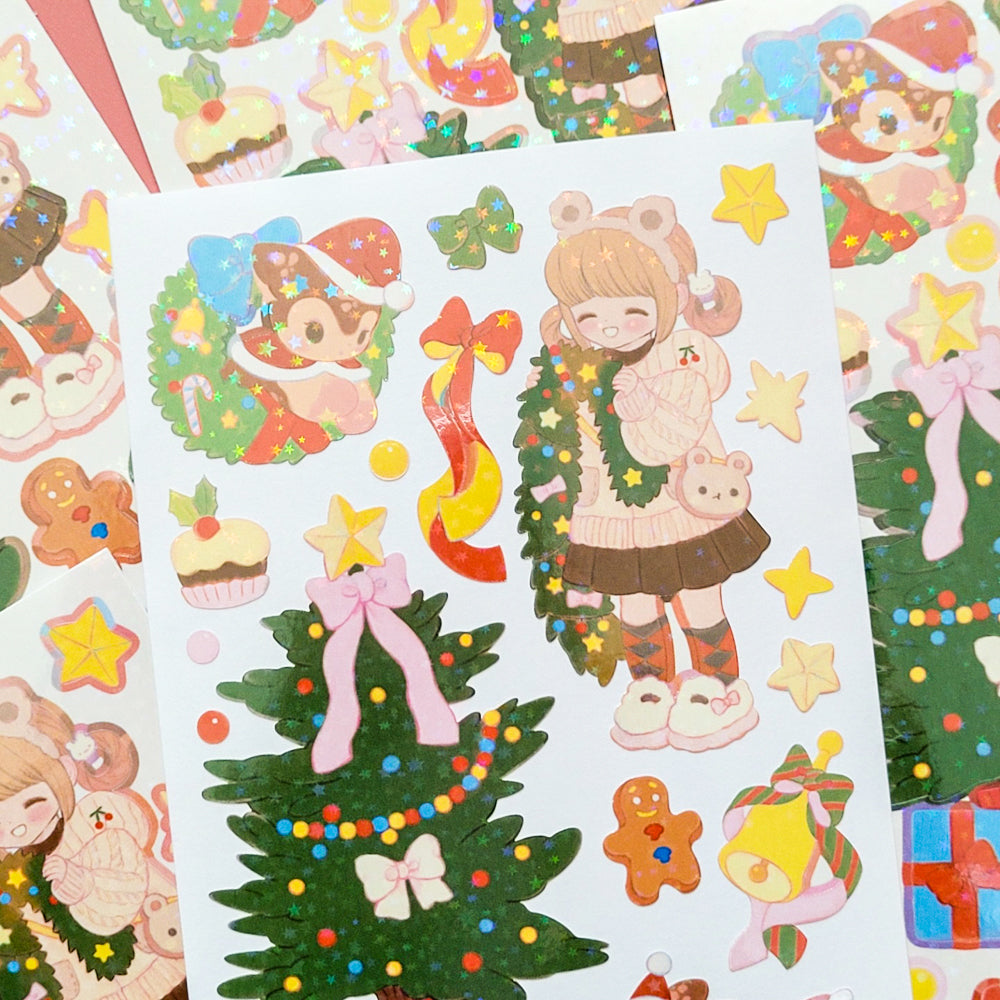 [SO19] Somsomsoso Merry Christmas Deer Sticker Sheet