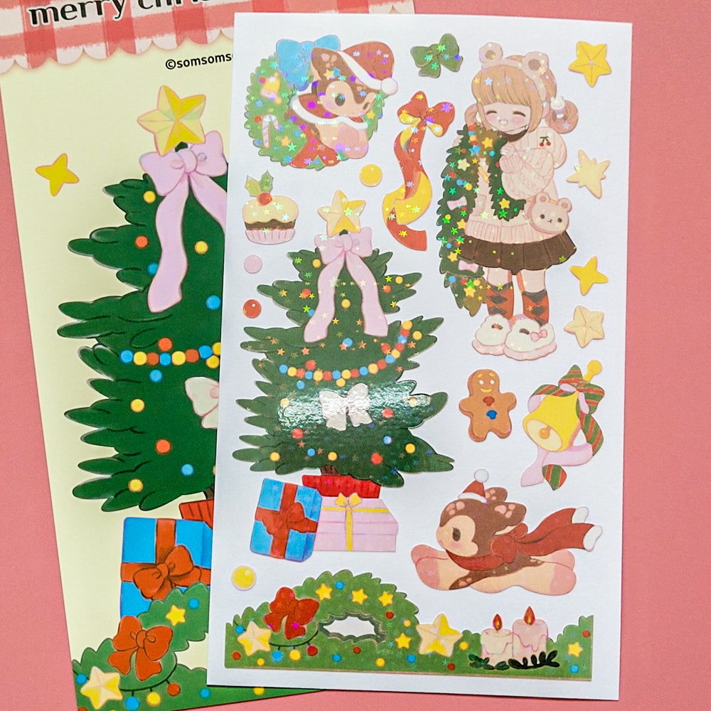 [SO19] Somsomsoso Merry Christmas Deer Sticker Sheet