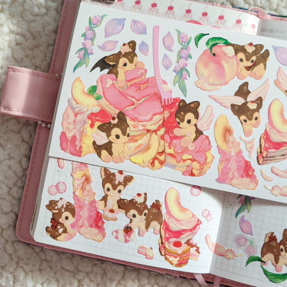 [SO07] NEW RESTOCK Somsomsoso Messy Cake Sticker Sheet