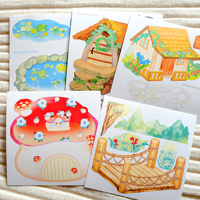 [SO35] NEW RESTOCK Somsomsoso Forest Village Memo Sticker Pack