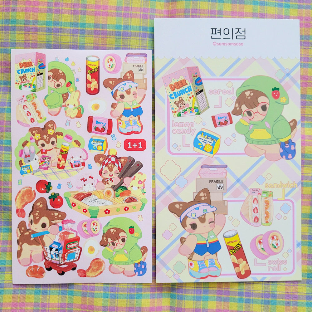 [SO05] NEW RESTOCK Somsomsoso Convenience Store Sticker Sheet