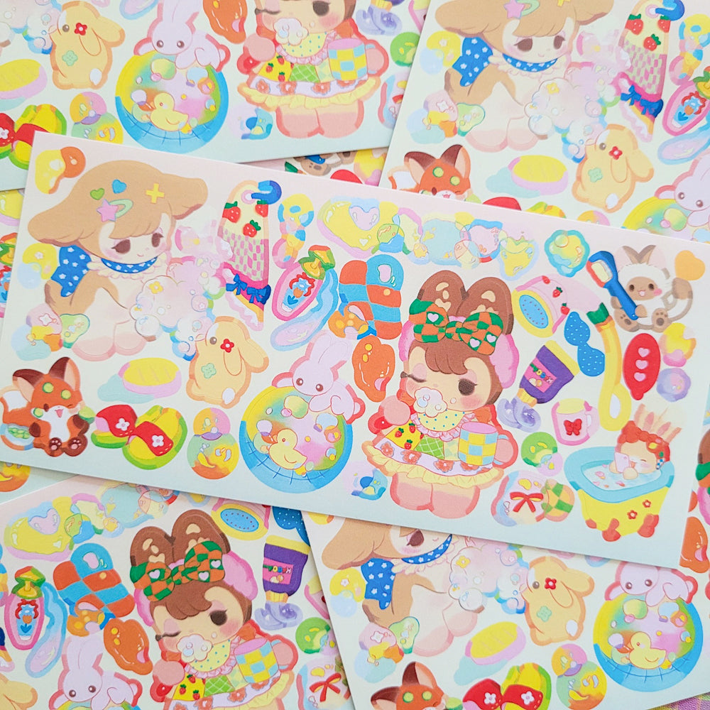 [SO04] NEW RESTOCK Somsomsoso Bath Time Sticker Sheet