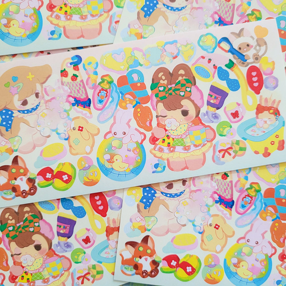 [SO04] NEW RESTOCK Somsomsoso Bath Time Sticker Sheet