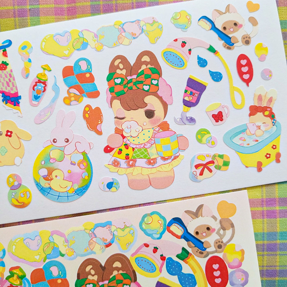 [SO04] NEW RESTOCK Somsomsoso Bath Time Sticker Sheet