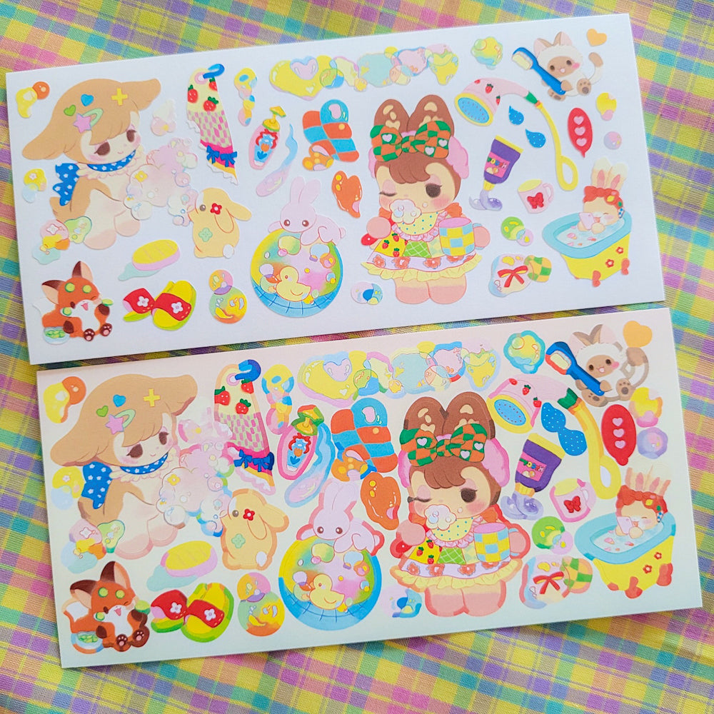 [SO04] NEW RESTOCK Somsomsoso Bath Time Sticker Sheet