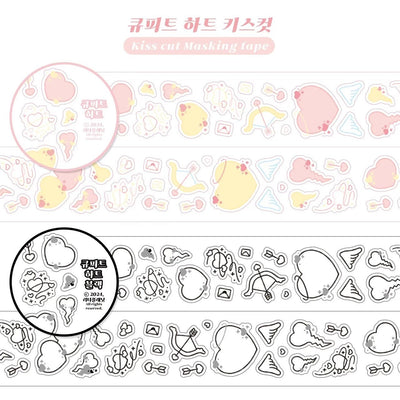 [LT41] Lita Planet Cupid Heart Kiss-cut Masking Tape 2.8cm x 5M (options)