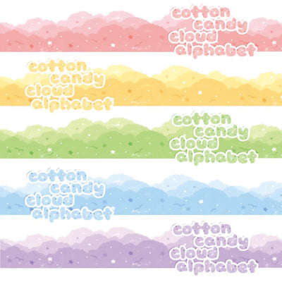 [DC76] Danchoo Cotton Candy Cloud Alphabet Kiss-cut Masking Tape (5 colors)