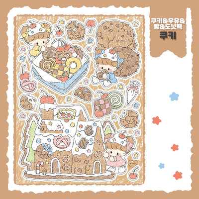 [DC63] Danchoo Cookie, Milk, Bread and Donut Sticker Pack (Pack/Singles)