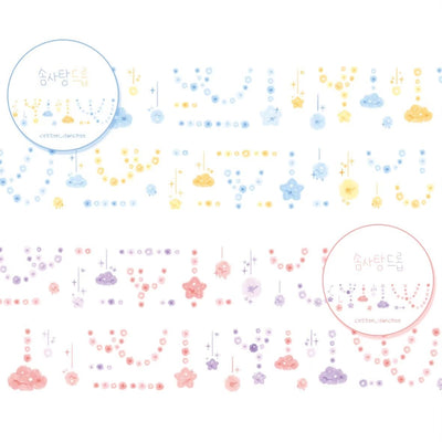 [DC83] Danchoo Cotton Candy Cloud Drop Kisscut Masking Tape (options)