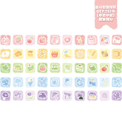 [DC74] Danchoo Cotton Candy Palette Masking Tape (Set/Singles)