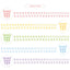 [DC90] Cotton Candy Cloud Number Kisscut Masking Tape (options)