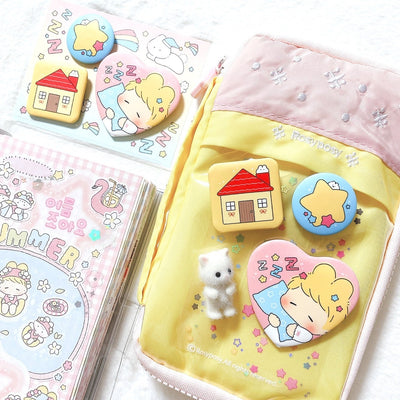 [LT70] Lita Planet Stay at Home Pin Button Set