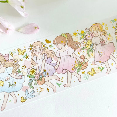 [BR01] by.rana My Flower Fairy Gold Foil Masking Tape (48mm x 10m)