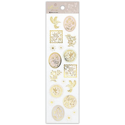 [NB10] Prier Sticker Sheet - Seal Prier Pink Flower and Humming Bird