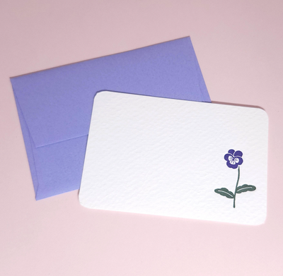 [MK07] Makota Mini Message Card Set - Purple Pansy