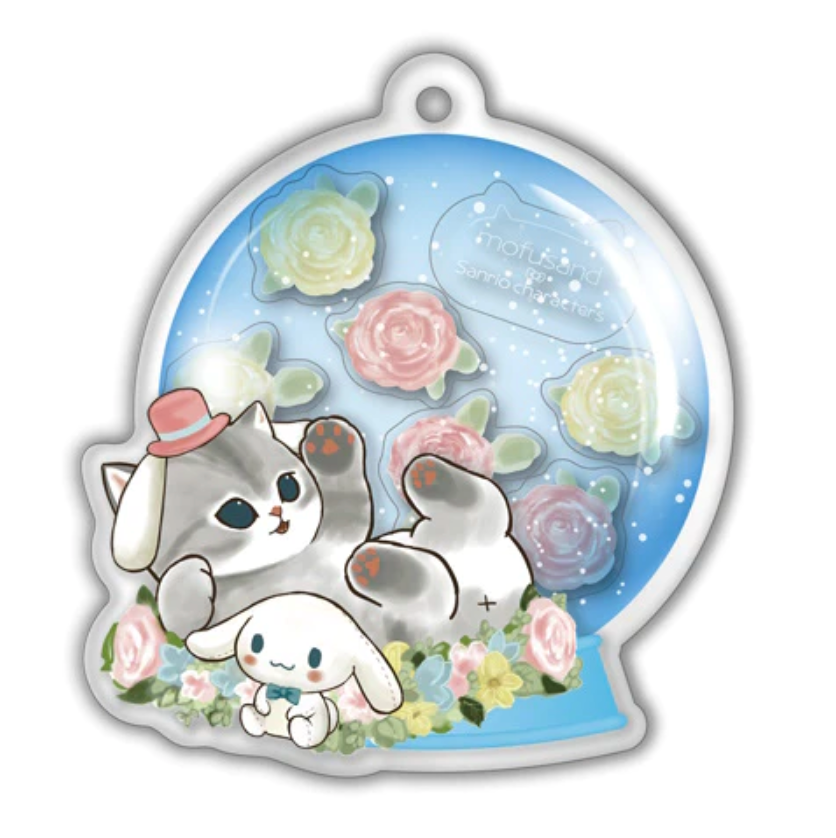 [SN12] Acrylic Plate Keychain Flower Dome Gashapon