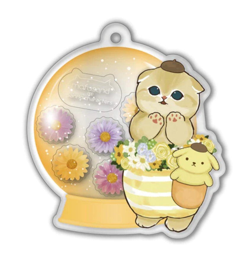 [SN12] Acrylic Plate Keychain Flower Dome Gashapon