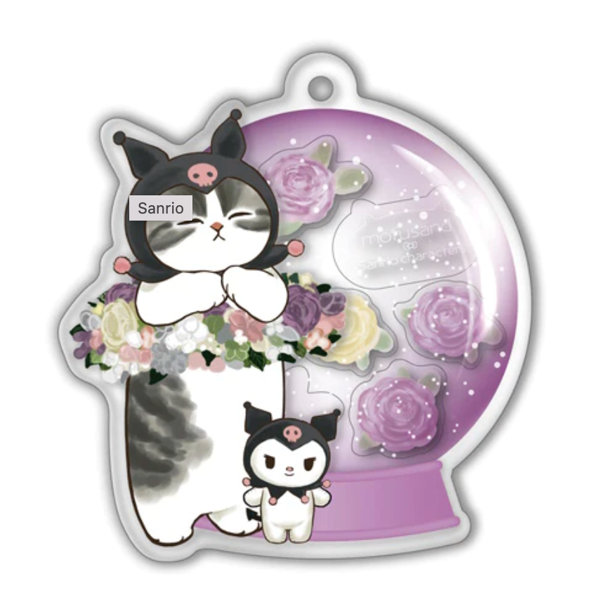 [SN12] Acrylic Plate Keychain Flower Dome Gashapon