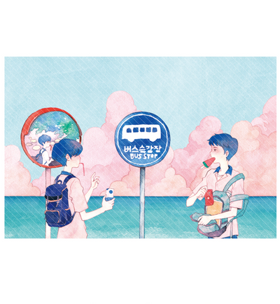 [PN08] DISCOUNT DESK Parknyam Bus Stop Postcard