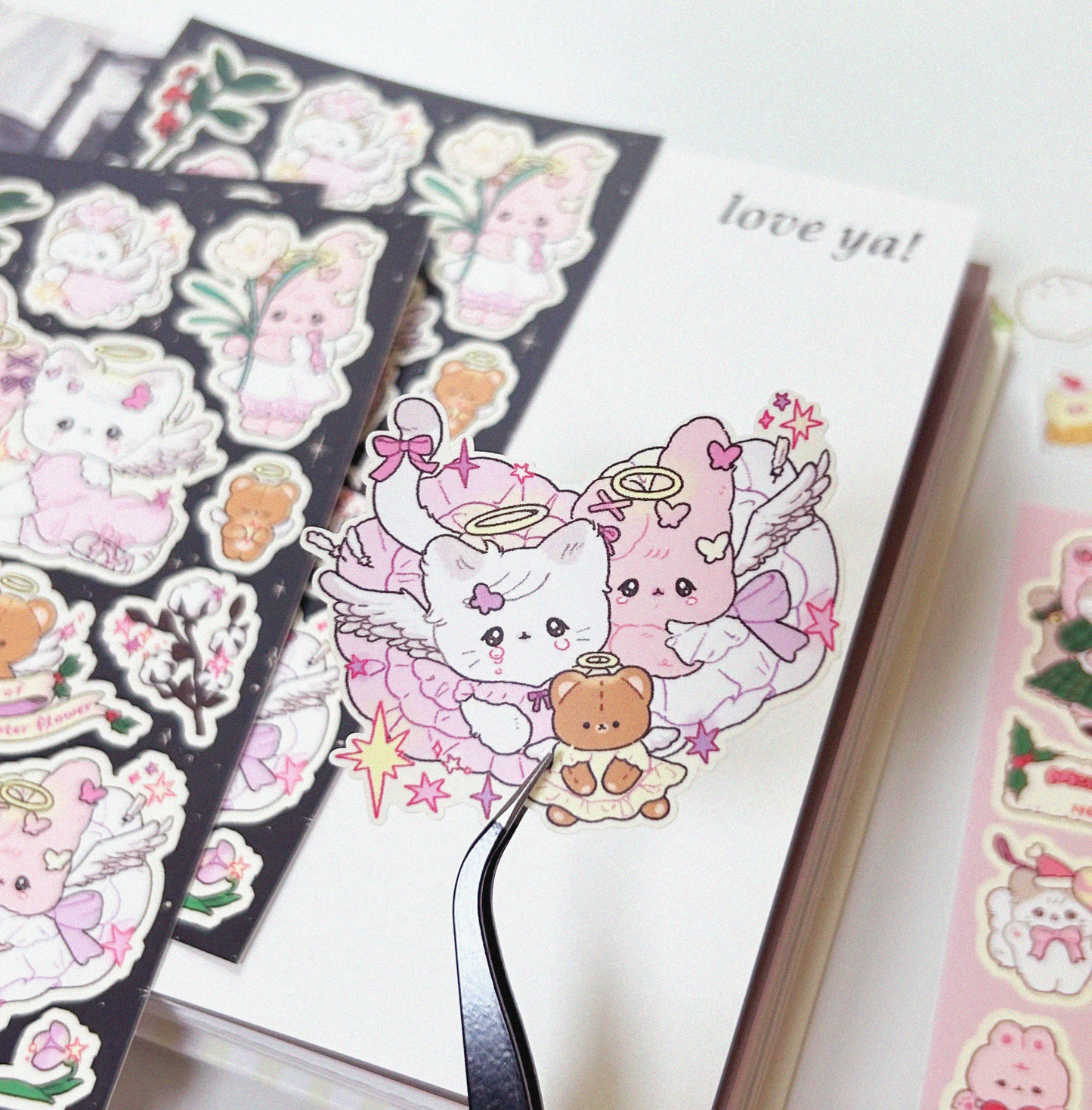 [PP02] Pompomroom Winter Flower Fairy Matte Sticker Sheet