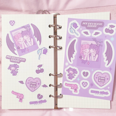 [MX08] Maxxie Club My Devilish Diary Sticker Sheet