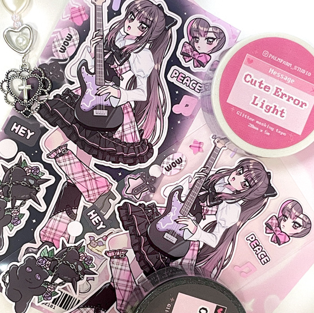 [PF36] Palmfarm Studio Deathdol Band Clover Sticker Sheet