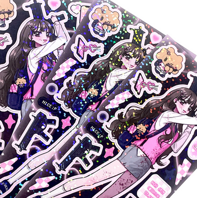 [PF41] Palmfarm Studio Bloody High Teen Clover Sticker Sheet