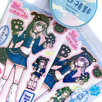 [PF50] Palmfarm Studio Y2K Puppy Girl Sticker Sheet