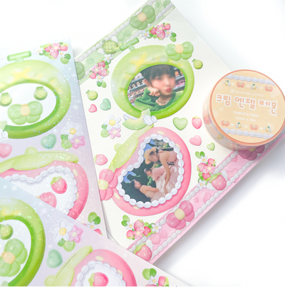 [PF64] Palmfarm Studio Cream Melon Berry Frame Sticker Sheet