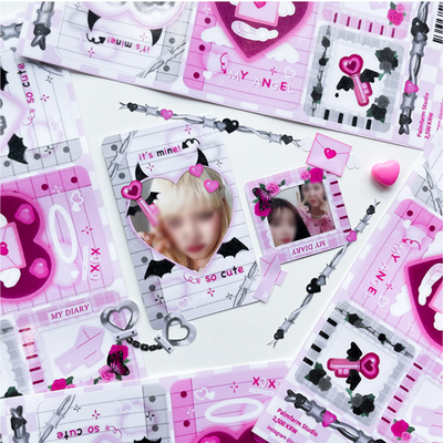 [PF67] Palmfarm Studio Secret Note Sticker Sheet (Pink/Blue/Purple)