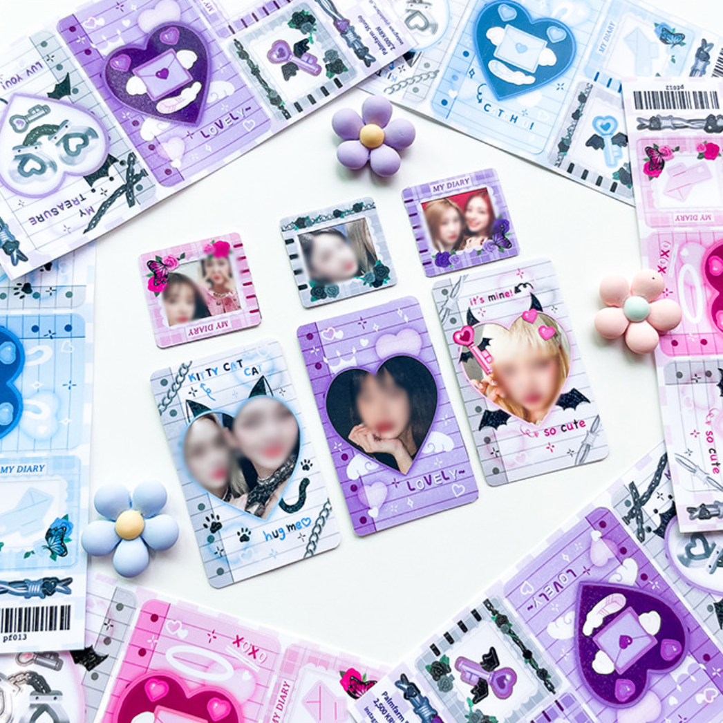 [PF67] Palmfarm Studio Secret Note Sticker Sheet (Pink/Blue/Purple)