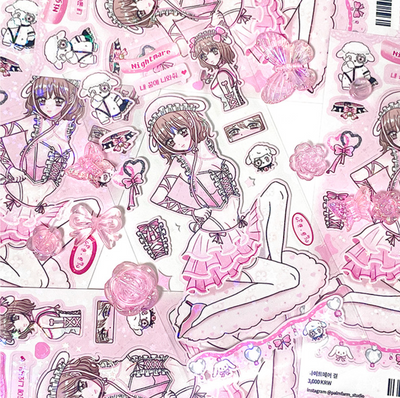 [PF09] Palmfarm Studio Nightmare Girl Sticker Sheet