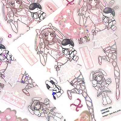 [PF10] Palmfarm Studio Nightmare Rabbit Sticker Sheet