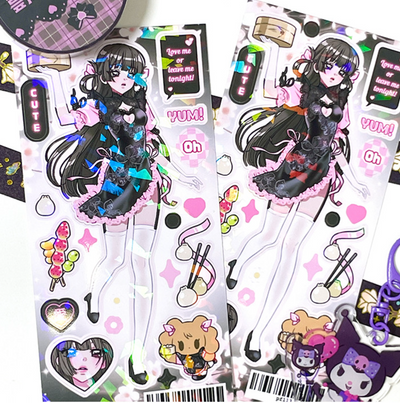 [PF22] Palmfarm Studio Cute Chipao Clover Sticker Sheet