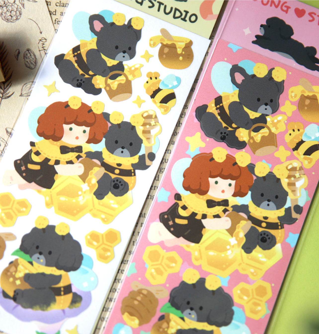 [JJ16] Jjong Studio Spring Honey Bee Sticker Sheet