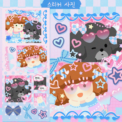 [JJ21] Jjong Studio Y2K Sticker Photo Sticker Sheet