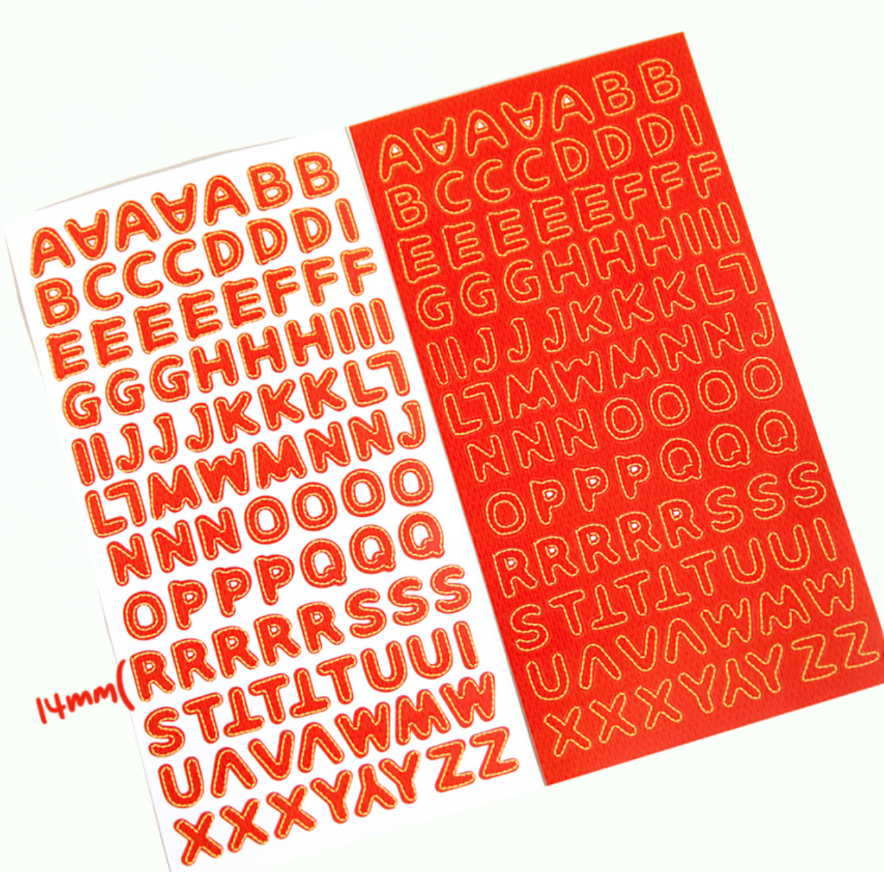 [JJ24] Jjong Studio Stitch Alphabet Sticker Sheet Set (Vivid/Pastel)