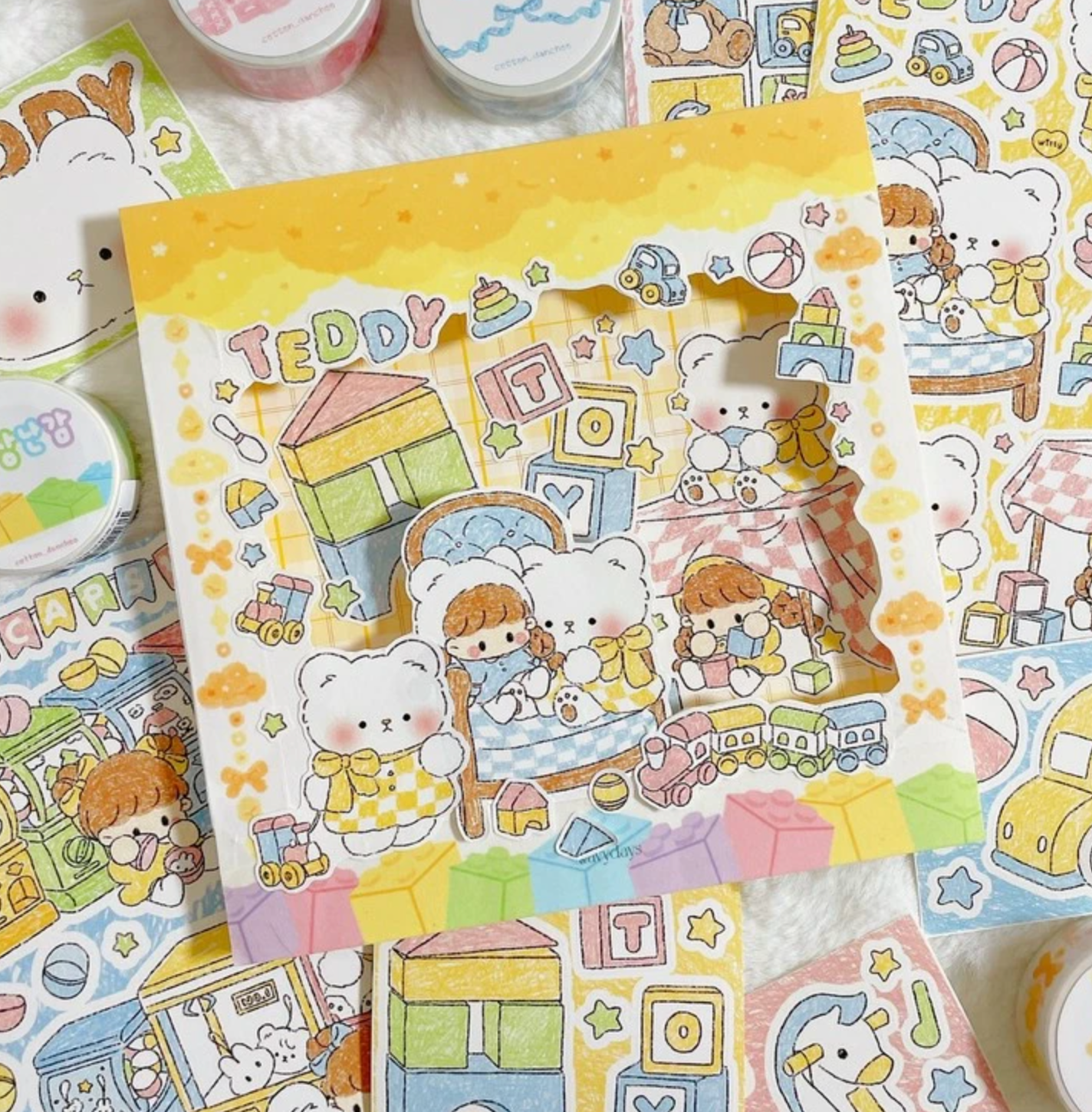 [DC46] Danchoo Pastel Block Toys Masking Tape