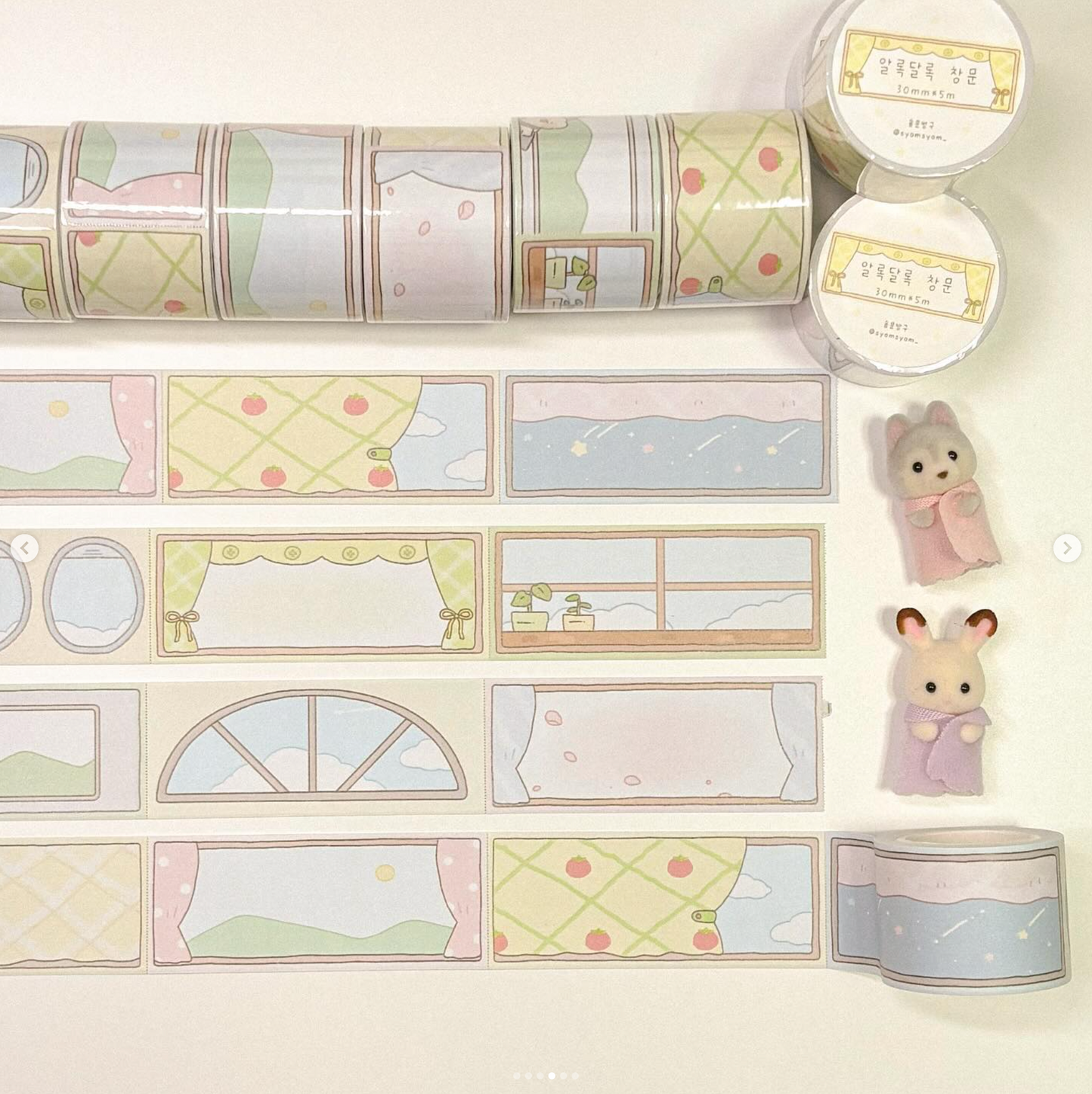 [SY25] Syomsyom Piece of Everyday/Colorful Windows Easy-cut Masking Tape 25mm x 5m