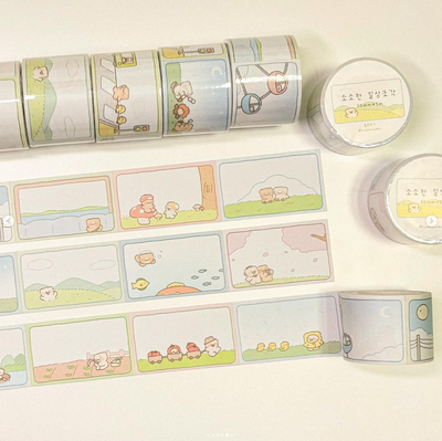 [SY25] Syomsyom Piece of Everyday/Colorful Windows Easy-cut Masking Tape 25mm x 5m