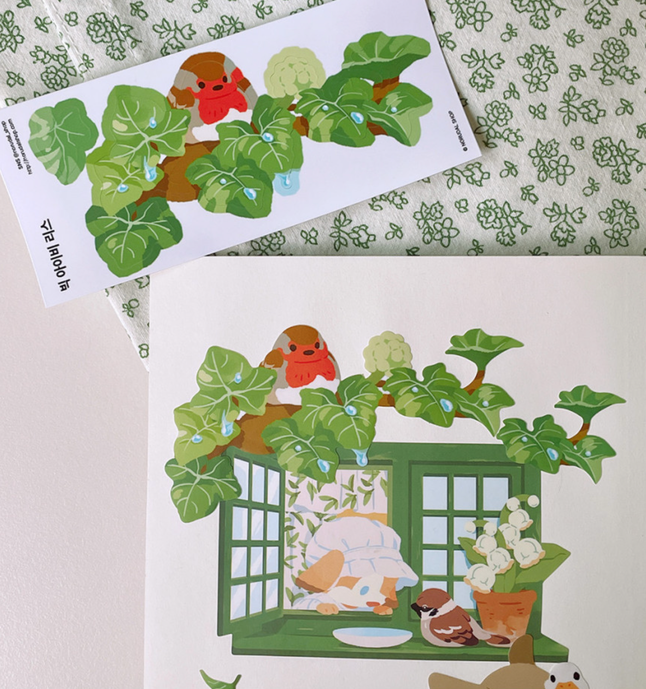 [NR15] Norudal Shop Wreath Big Removable Seal Sticker Pack